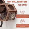 Wall Cat Shelves Wood Cat Wall Shelves Furniture – Wooden Cat Shelf Wall Mounted Furniture – Indoor Cats Rustic Decor Lover Gift