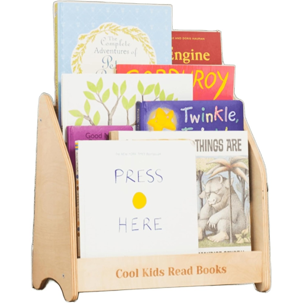 image:imageMontessori Bookcase for Kids Toddler Bookshelf Wood Storage Kids Room Storage Playroom Furniture Toddler Gift 2nd 3rd Birthday Large NaturalPink