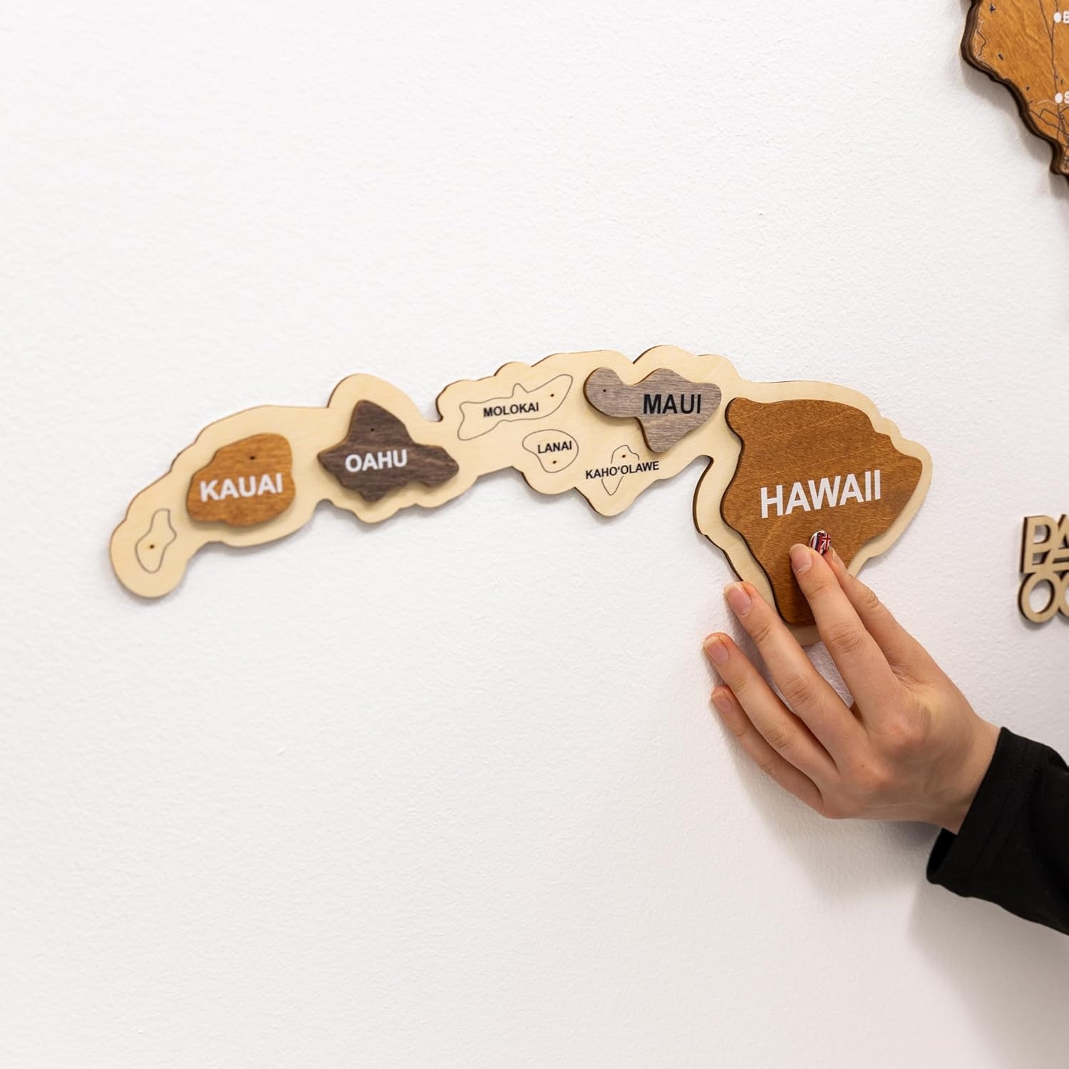 image:imageEnjoy The Wood Wooden USA Map Visited Places 3D US States Map Travel Tracker Wooden Map Wall Decor Mark Your Travels Map Wood Wall Art For Home amp Kitchen or Office US Flags Push Pins AddonsMulticolor