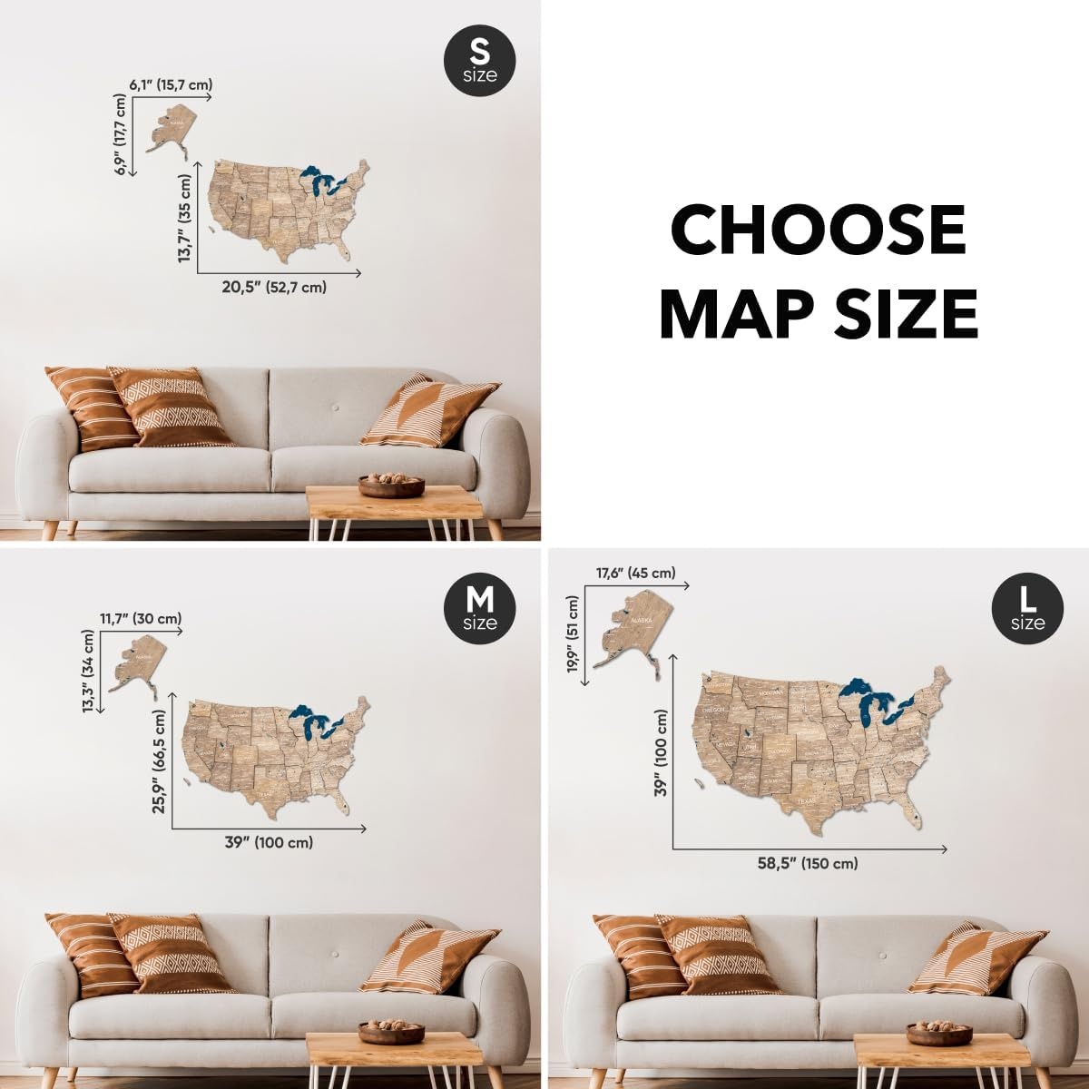 image:imageEnjoy The Wood Wooden USA Map Visited Places 3D US States Map Travel Tracker Wooden Map Wall Decor Mark Your Travels Map Wood Wall Art For Home amp Kitchen or Office US Flags Push Pins AddonsTerra