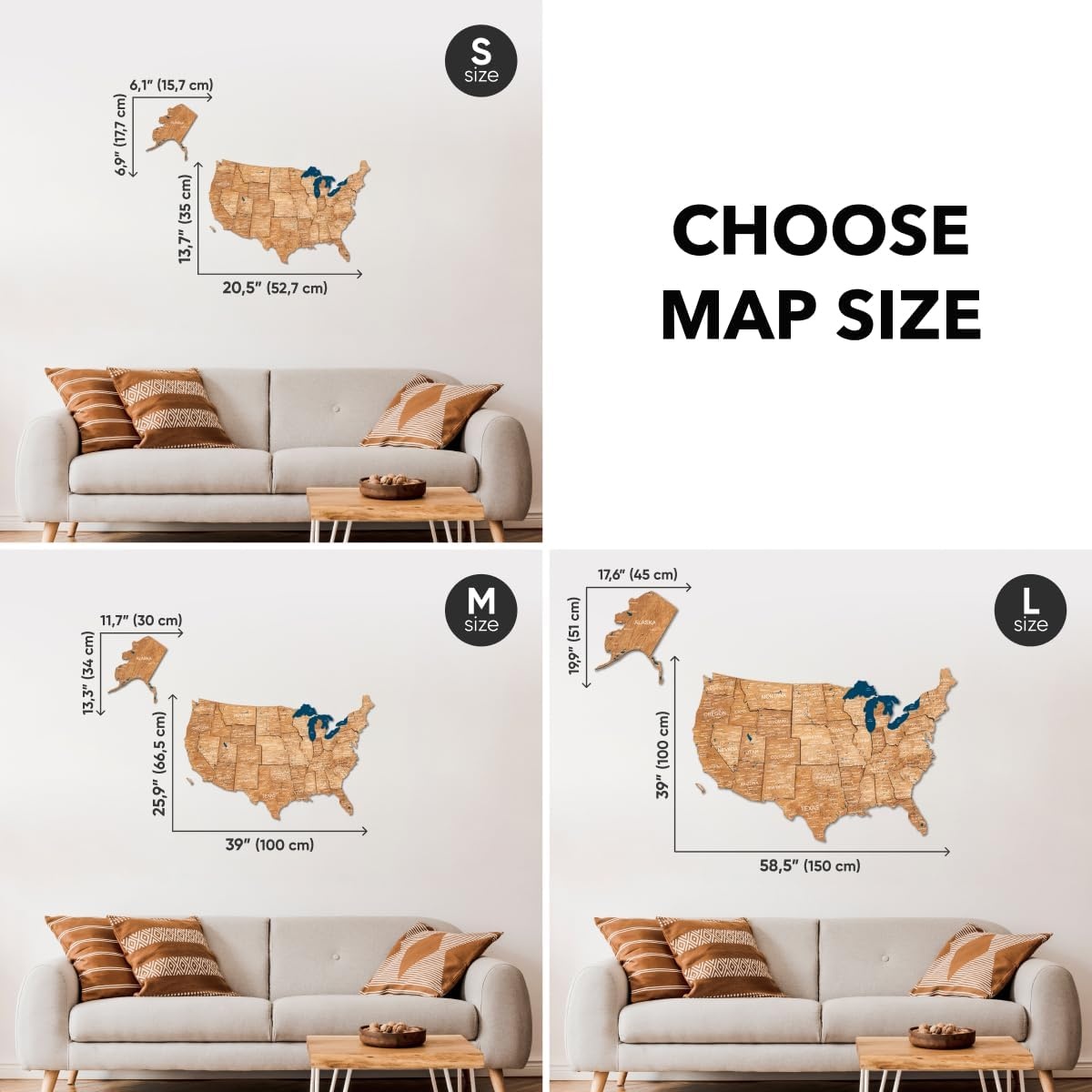 image:imageEnjoy The Wood Wooden USA Map Visited Places 3D US States Map Travel Tracker Wooden Map Wall Decor Mark Your Travels Map Wood Wall Art For Home amp Kitchen or Office US Flags Push Pins AddonsOak