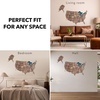 Enjoy The Wood Wooden USA Map Visited Places – 3D US States Map Travel Tracker Wooden Map Wall Decor – Mark Your Travels Map Wood Wall Art For Home & Kitchen or Office (US Flags Push Pins, Add-ons)(Dark Walnut)